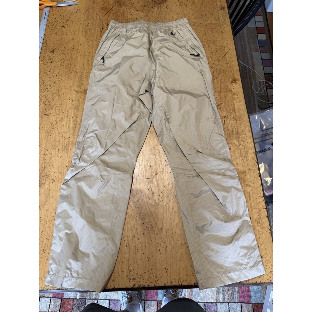 Patagonia Pants Mens S Tan H2No Rain Shell Waterproof Hiking Outdoor Excellent